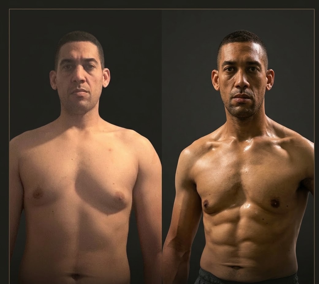 Peel's fat loss and performance transformation — before and after